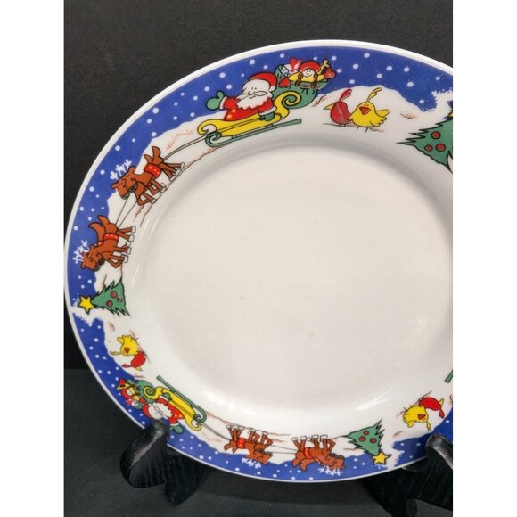 Royal Heritage Collection Christmas Time 7 1/2" Salad Plates Set of 4 - Picture 4 of 11